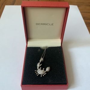 Silver Crab Pendant Necklace